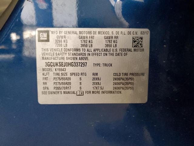 2017 CHEVROLET SILVERADO K1500 LTZ 3GCUKSEJ0HG337297