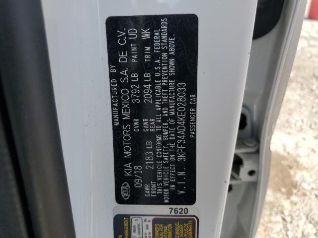 2019 KIA FORTE GT L 3KPF34AD4KE028033