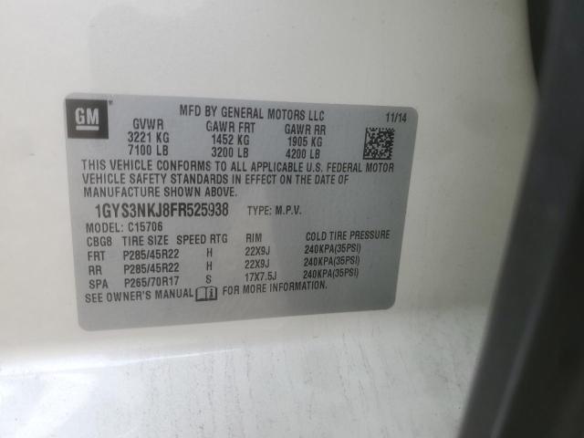 2015 CADILLAC ESCALADE PREMIUM 1GYS3NKJ8FR525938