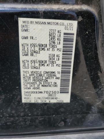 2021 NISSAN FRONTIER S - 1N6ED0EB3MN702503