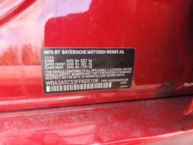 2015 BMW 328 I WBA3A5C53FP605108