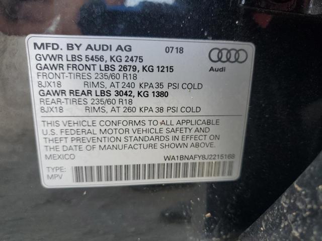2018 AUDI Q5 PREMIUM - WA1BNAFY8J2215168
