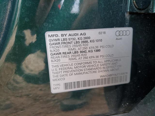 2018 AUDI SQ5 PRESTI WA1C4BFY4J2133578