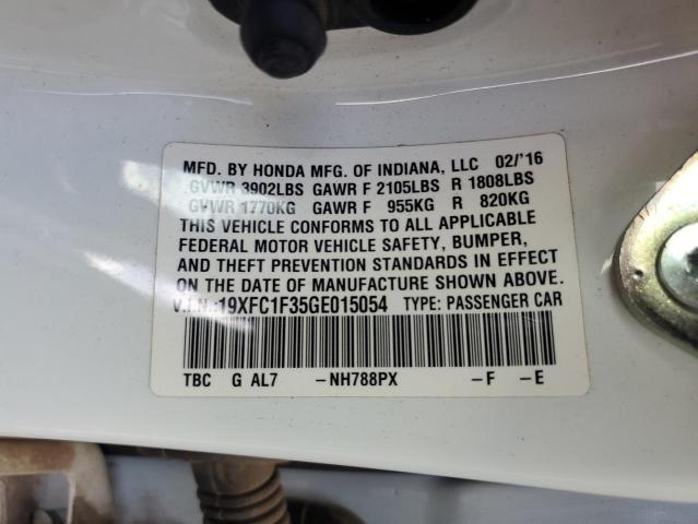 2016 HONDA CIVIC EX 19XFC1F35GE015054