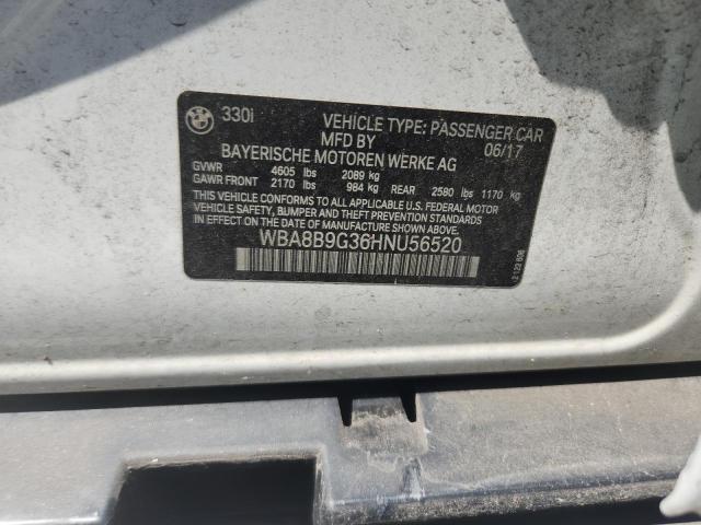 2017 BMW 330 I WBA8B9G36HNU56520