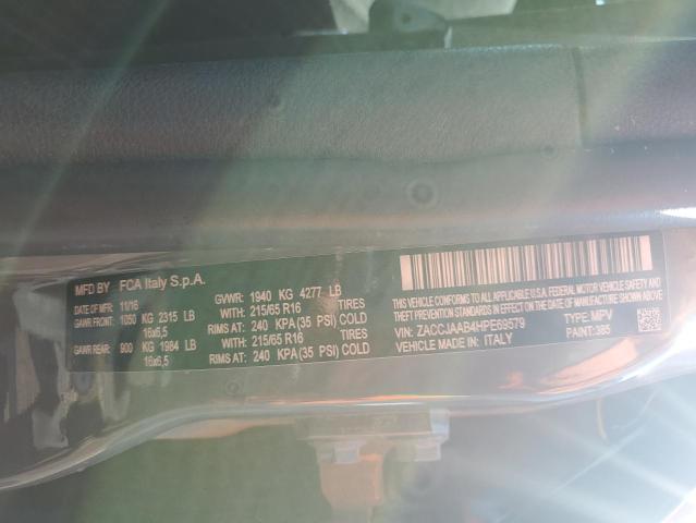 2017 JEEP RENEGADE S ZACCJAAB4HPE69579