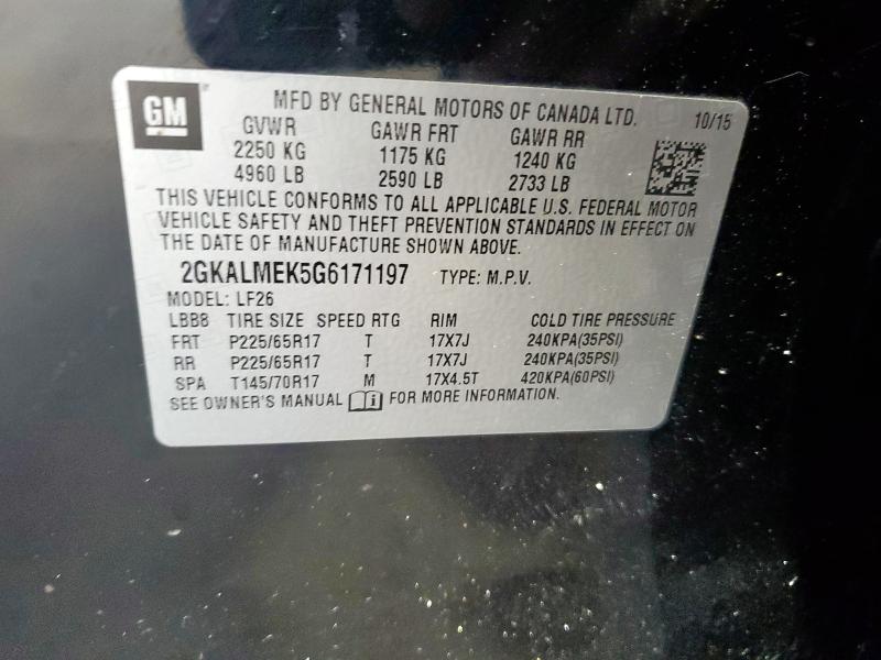 2016 GMC TERRAIN SL - 2GKALMEK5G6171197