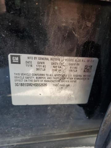 2017 CHEVROLET CRUZE LT 3G1BE6SM2HS552626