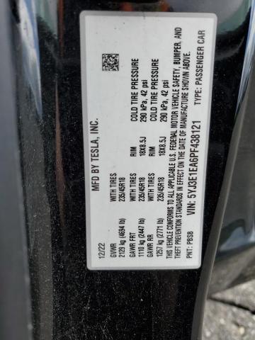 2023 TESLA MODEL 3 5YJ3E1EA6PF438121