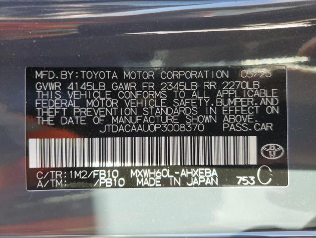 2023 TOYOTA PRIUS LE JTDACAAU0P3008370