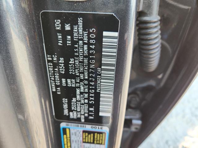 2022 KIA K5 LXS 5XXG14J27NG134805