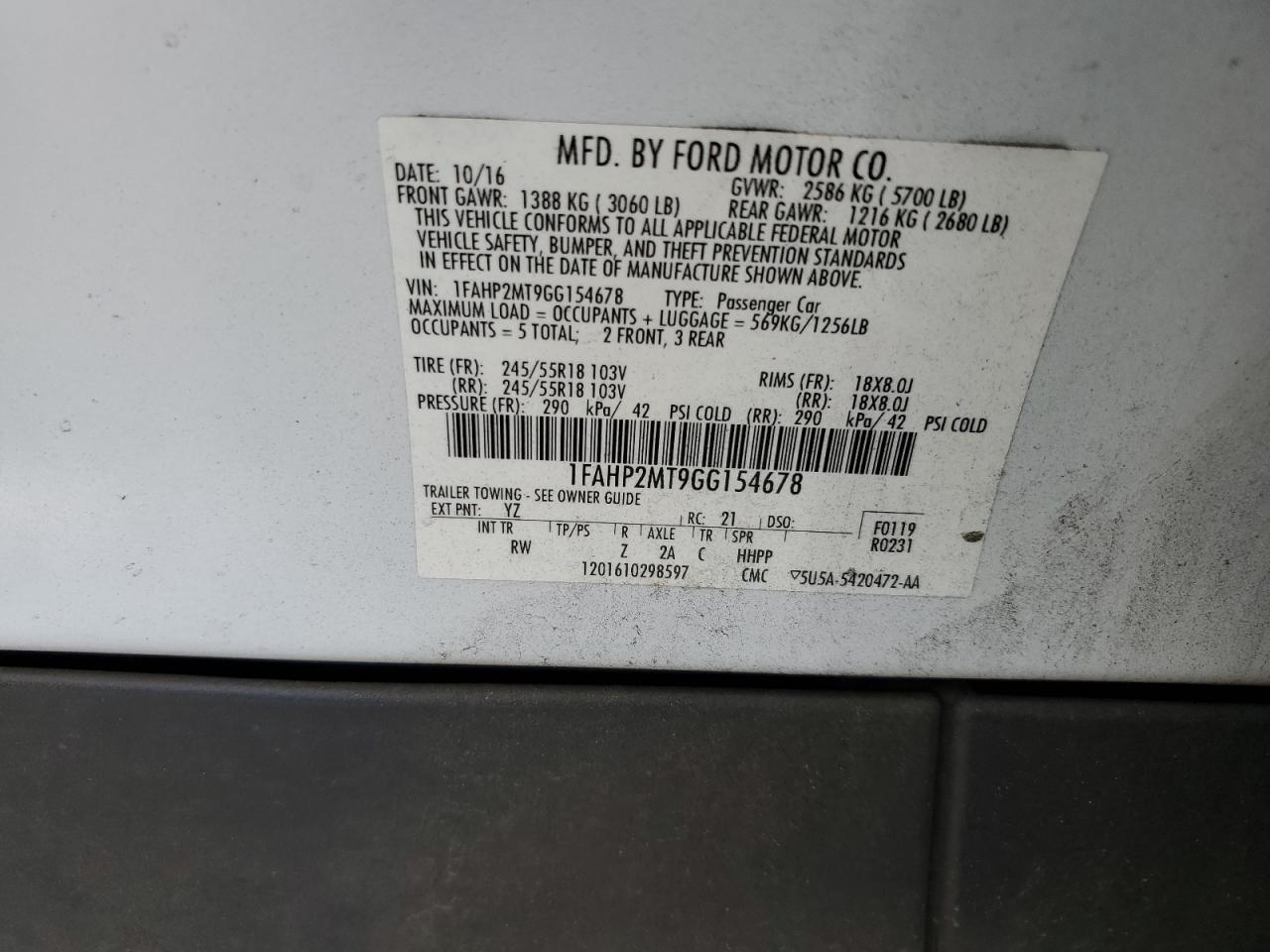 FORD TAURUS POLICE INTERCEPTOR