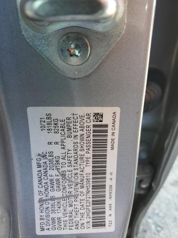 2022 HONDA CIVIC LX 2HGFE2F27NH539610
