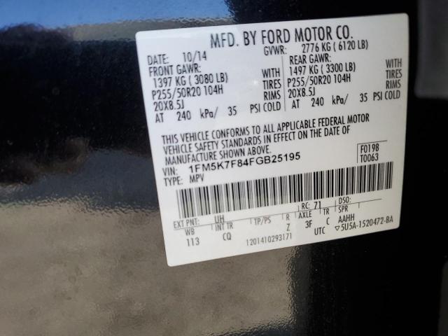 2015 FORD EXPLORER LIMITED 1FM5K7F84FGB25195