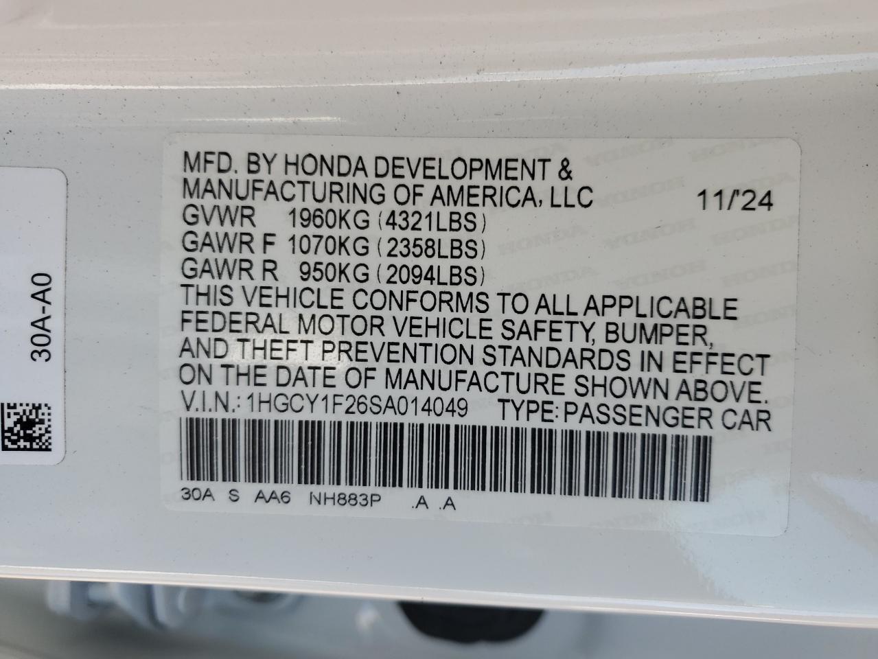 HONDA ACCORD LX