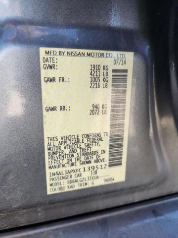 2015 NISSAN ALTIMA 2.5 - 1N4AL3APXFC139512