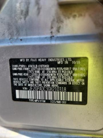 2016 SUBARU CROSSTREK #3247190002