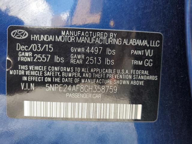 2016 HYUNDAI SONATA SE - 5NPE24AF8GH358759