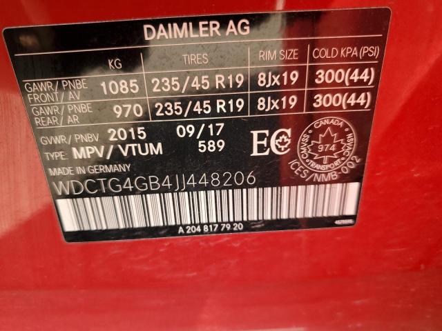 2018 MERCEDES-BENZ GLA 250 4M WDCTG4GB4JJ448206