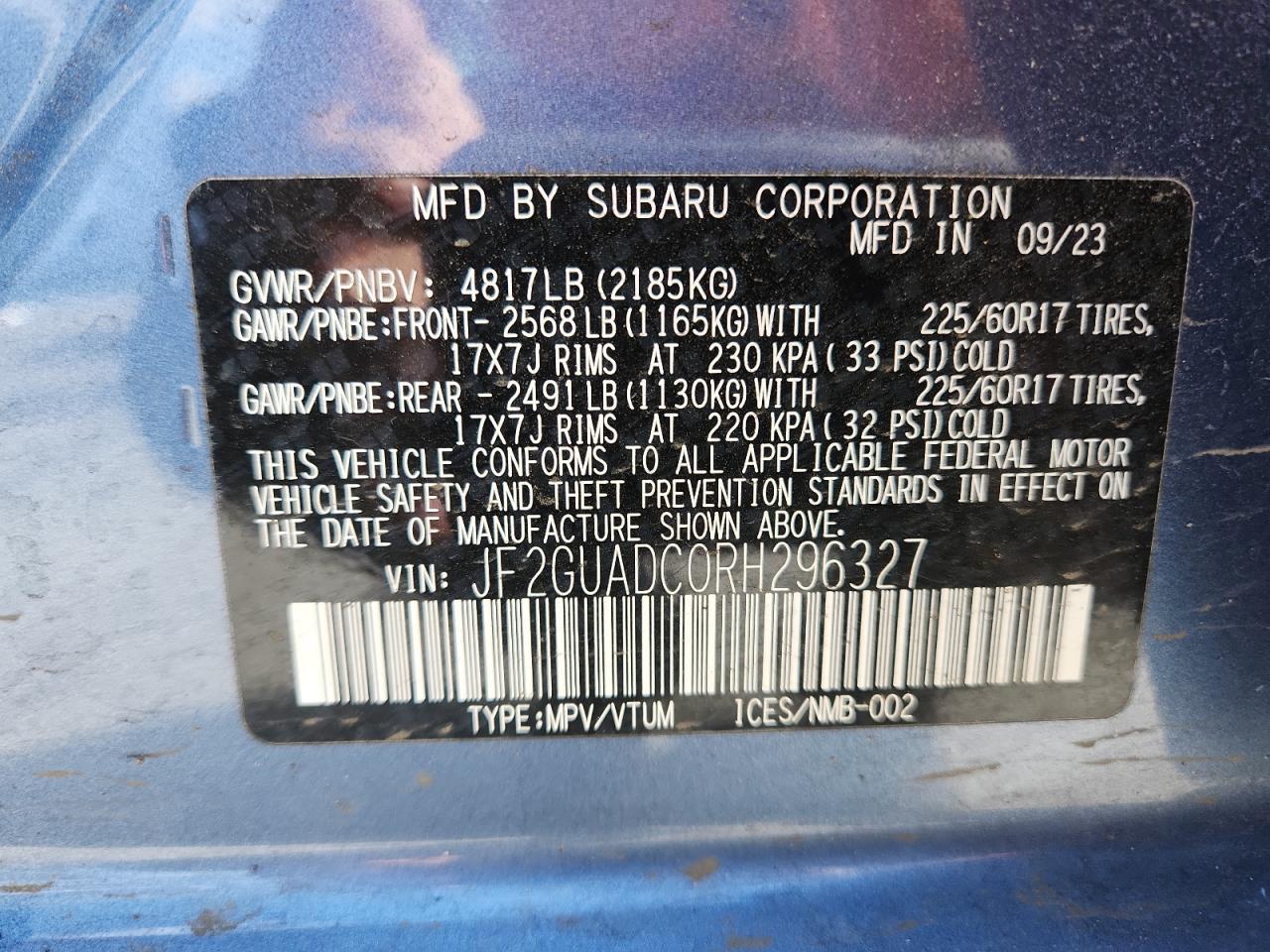 SUBARU CROSSTREK PREMIUM