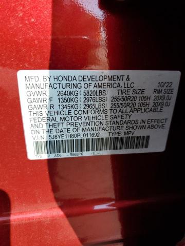 2023 ACURA MDX ADVANC 5J8YE1H80PL011692