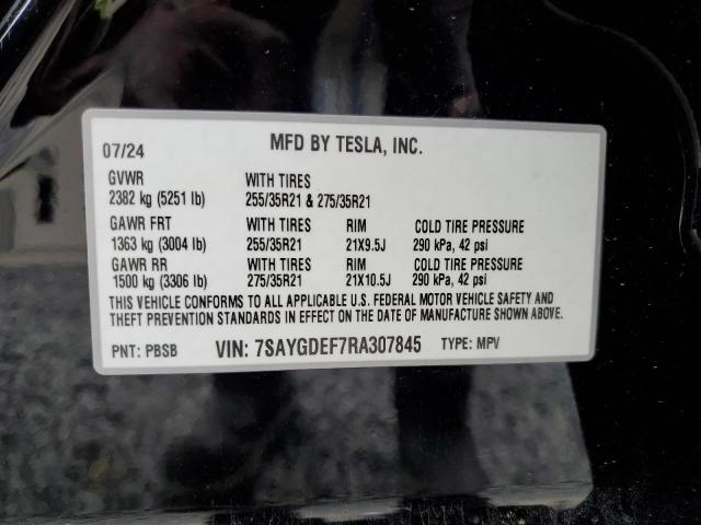 2024 TESLA MODEL Y - 7SAYGDEF7RA307845