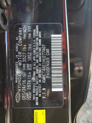 2017 HYUNDAI ACCENT SE KMHCT4AE1HU277407
