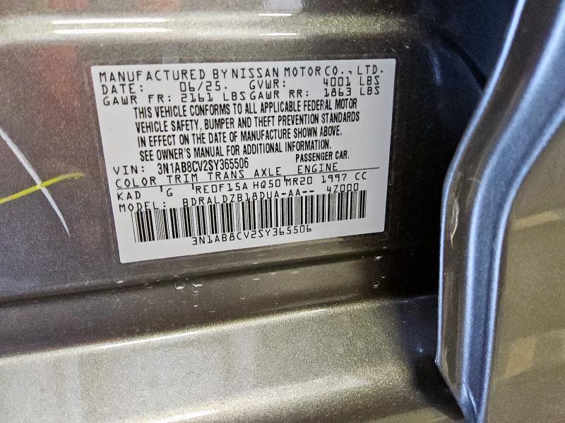 2025 NISSAN SENTRA SV 3N1AB8CV2SY365506