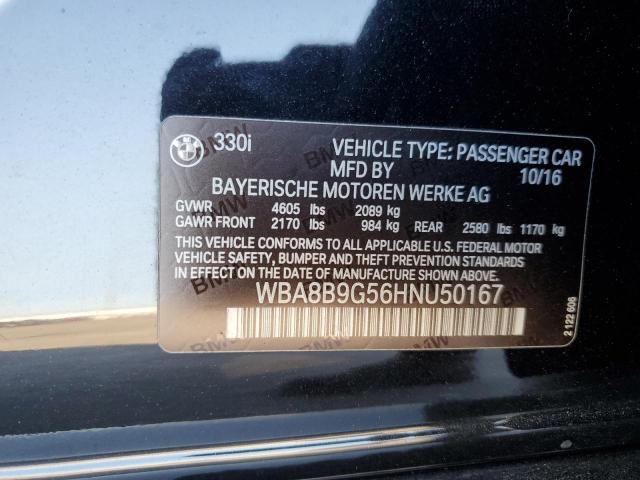 2017 BMW 330 I WBA8B9G56HNU50167