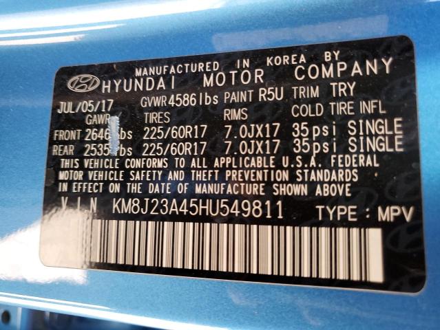 2017 HYUNDAI TUCSON SE KM8J23A45HU549811