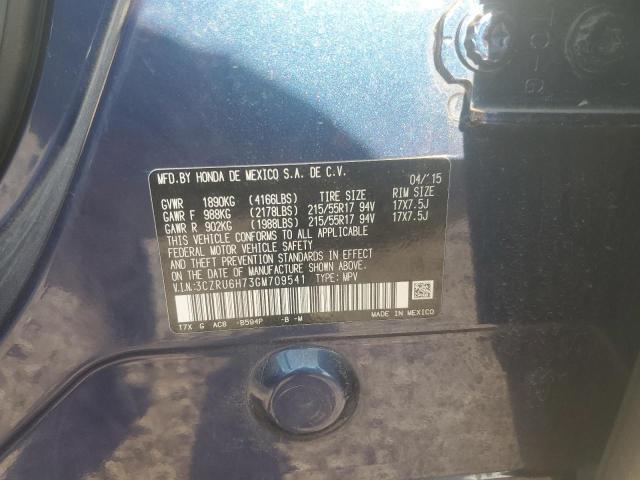 2016 HONDA HR-V EXL 3CZRU6H73GM709541
