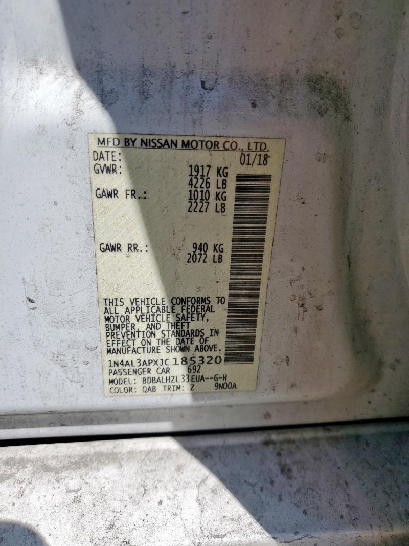 2018 NISSAN ALTIMA 2.5 1N4AL3APXJC185320