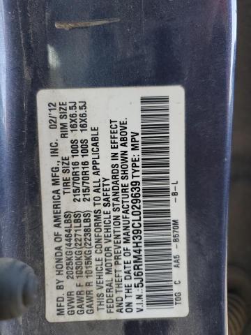 2012 HONDA CR-V LX #3305356337