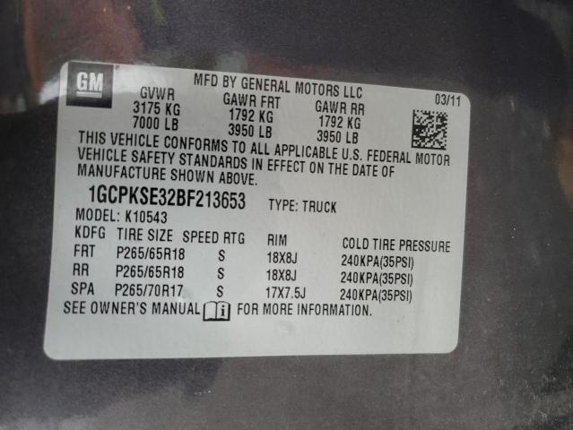 2011 CHEVROLET SILVERADO K1500 LT - 1GCPKSE32BF213653