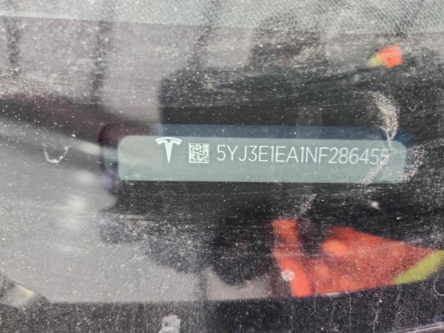 2022 TESLA MODEL 3 5YJ3E1EA1NF286455