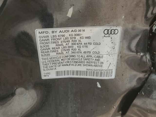 2015 AUDI Q7 PREMIUM - WA1LGAFE5FD001318