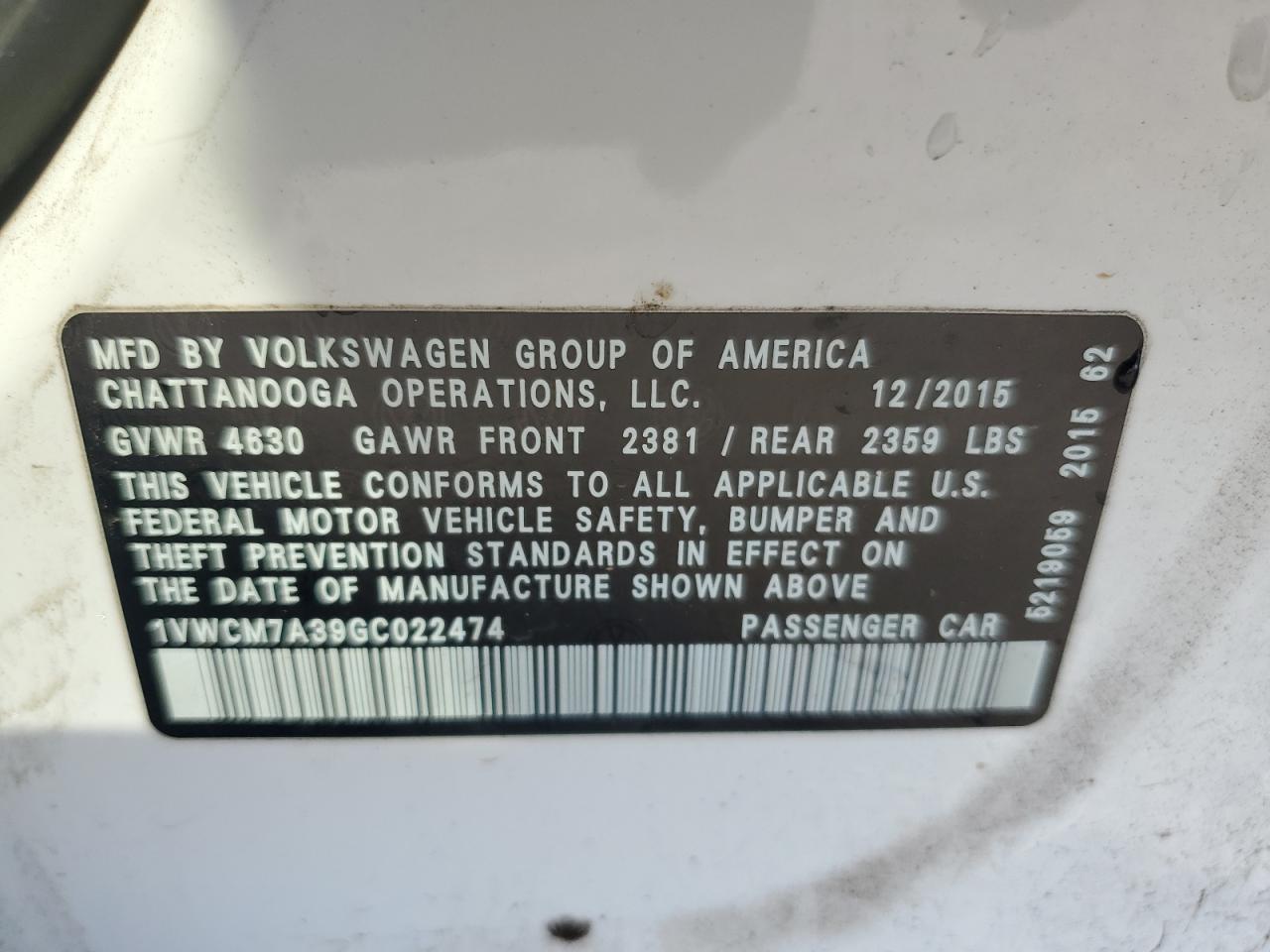 VOLKSWAGEN PASSAT SEL PREMIUM