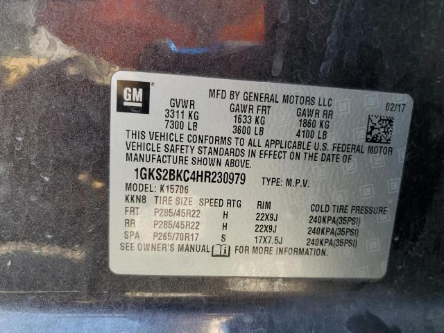 2017 GMC YUKON SLT - 1GKS2BKC4HR230979