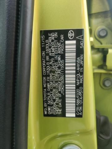 2016 TOYOTA PRIUS C JTDKDTB38G1115505