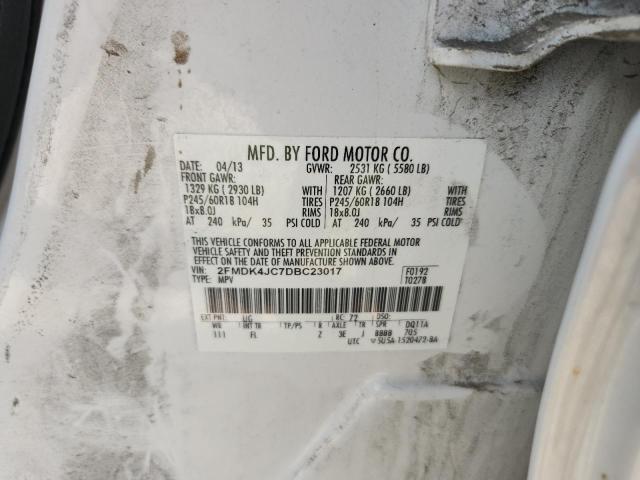 2013 FORD EDGE SEL - 2FMDK4JC7DBC23017