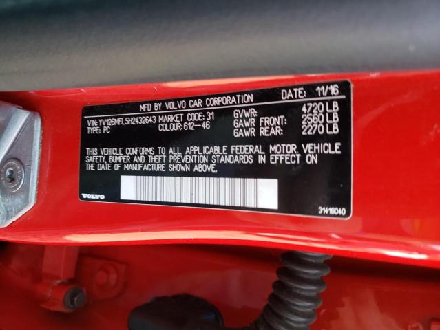 2017 VOLVO S60 YV126MFL5H2432643