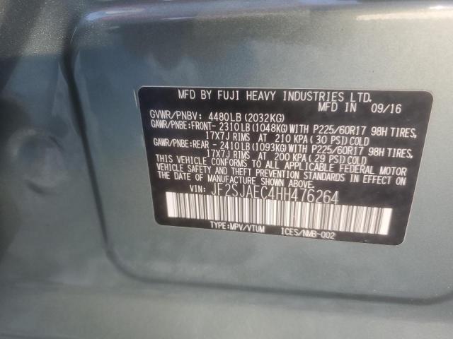 2017 SUBARU FORESTER 2 - JF2SJAEC4HH476264