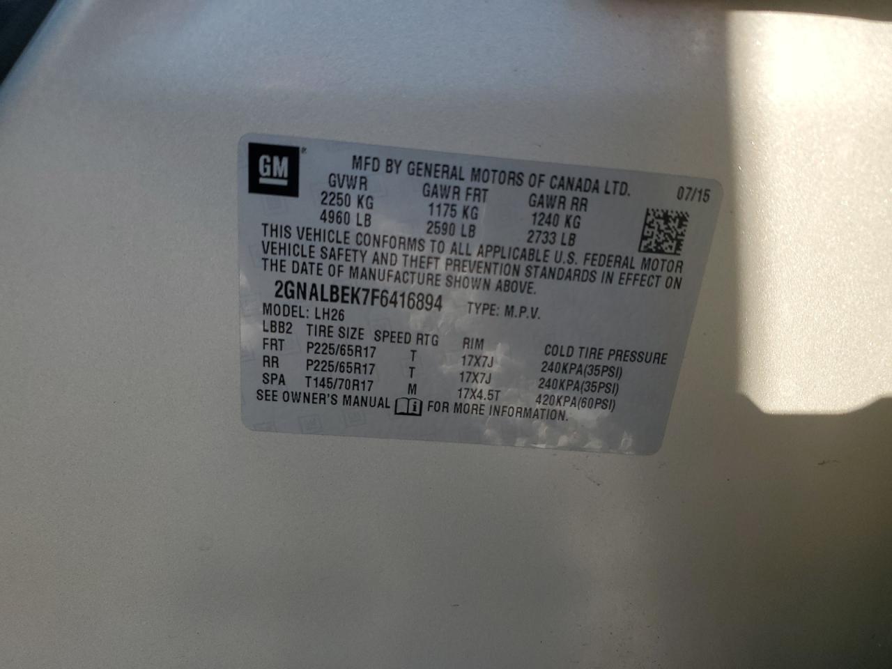 CHEVROLET EQUINOX LT