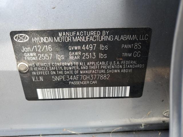 2016 HYUNDAI SONATA SPO 5NPE34AF7GH377882