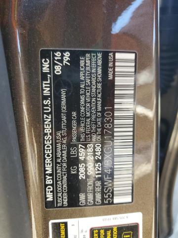 2016 MERCEDES-BENZ C 300 55SWF4JBXGU178301