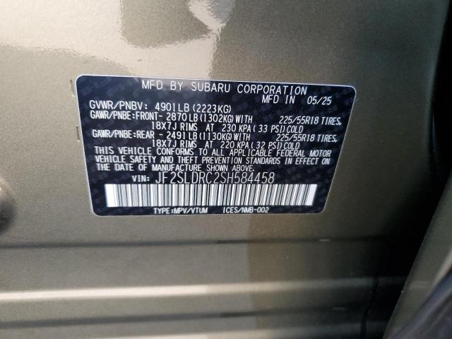 2025 SUBARU FORESTER L JF2SLDRC2SH584458