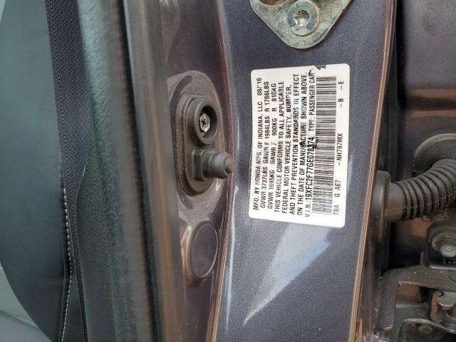 2016 HONDA CIVIC EX #3280295959