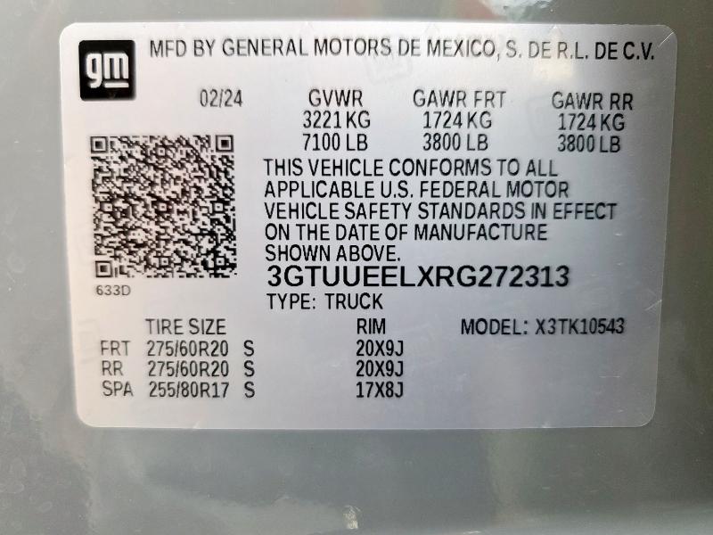 2024 GMC SIERRA K15 3GTUUEELXRG272313