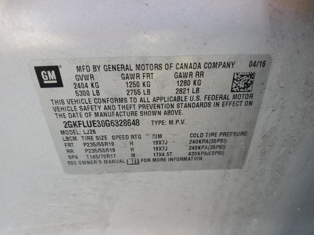 2016 GMC TERRAIN SL 2GKFLUE30G6328648