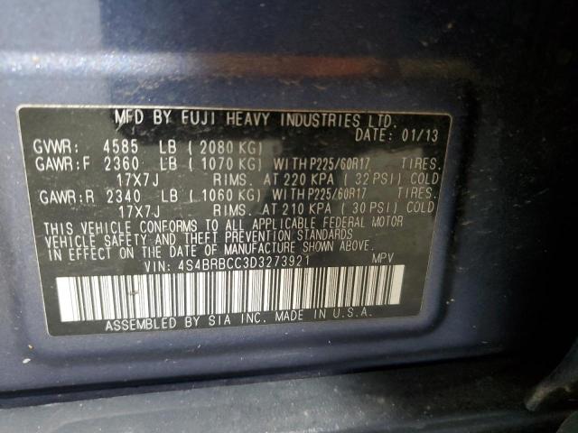 2013 SUBARU OUTBACK 2. - 4S4BRBCC3D3273921